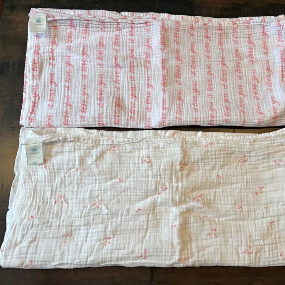 Pink Cloud Island Muslin Quilt Blanket Muslin Swaddle Blanket In Bloom Pink 2pk